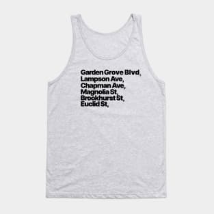 We took a trip to Garden Grove (Black) Tank Top